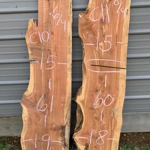 Eastern red cedar slabs/ live edge slabs