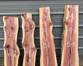 Eastern red cedar slabs/ live edge slabs