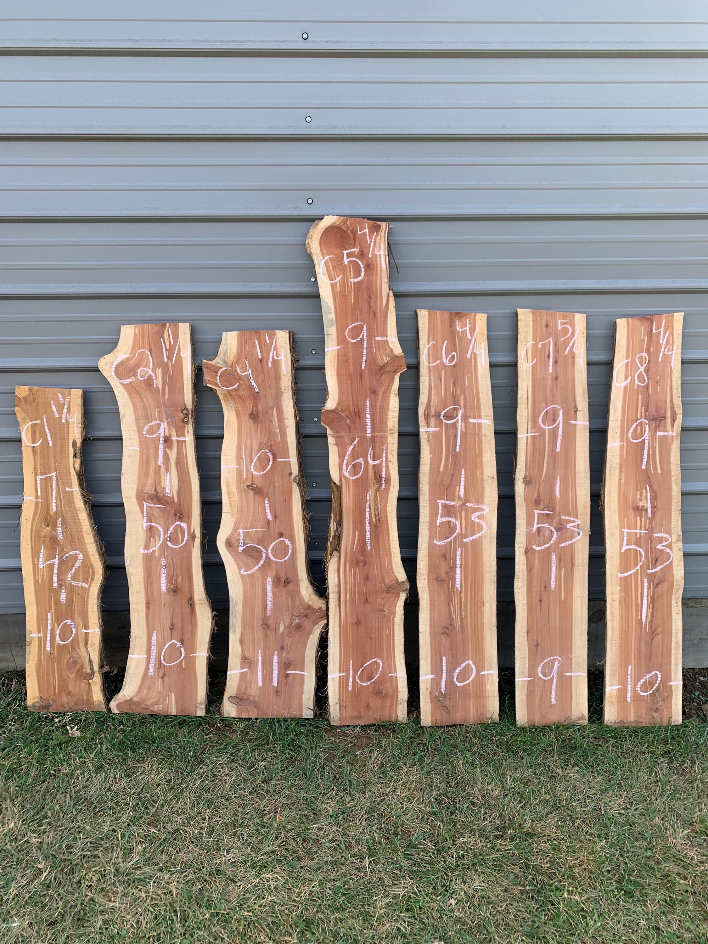 Eastern red cedar slabs/ live edge slabs