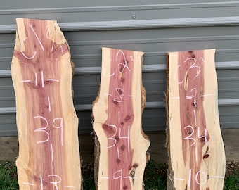 Eastern red cedar slabs/ live edge slabs