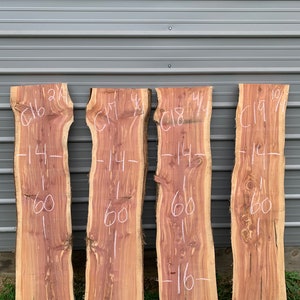 Eastern red cedar slabs/ live edge slabs