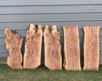 Eastern red cedar slabs/ live edge slabs