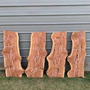 Eastern red cedar slabs/ live edge slabs