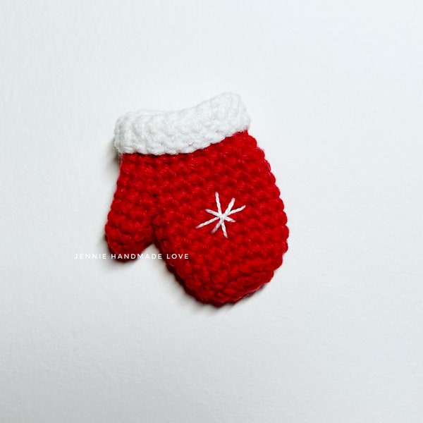 Christmas mittens brooch