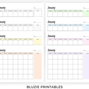Printable Blank Calendar, Blank Monthly Calendar, Printable Monthly ...