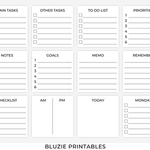 Printable Productivity Sticky Notes, 3x3 Inch, Task List, To-do List ...
