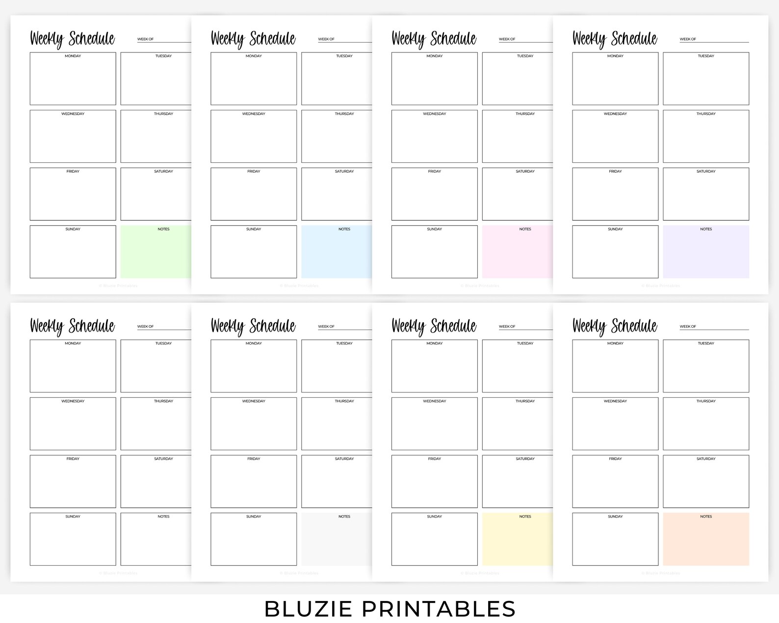 Simple Weekly Planner Printable, Printable Weekly Planner Insert ...
