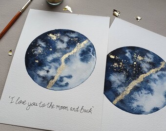 Painting Moon Etsy Painting Moon Etsy