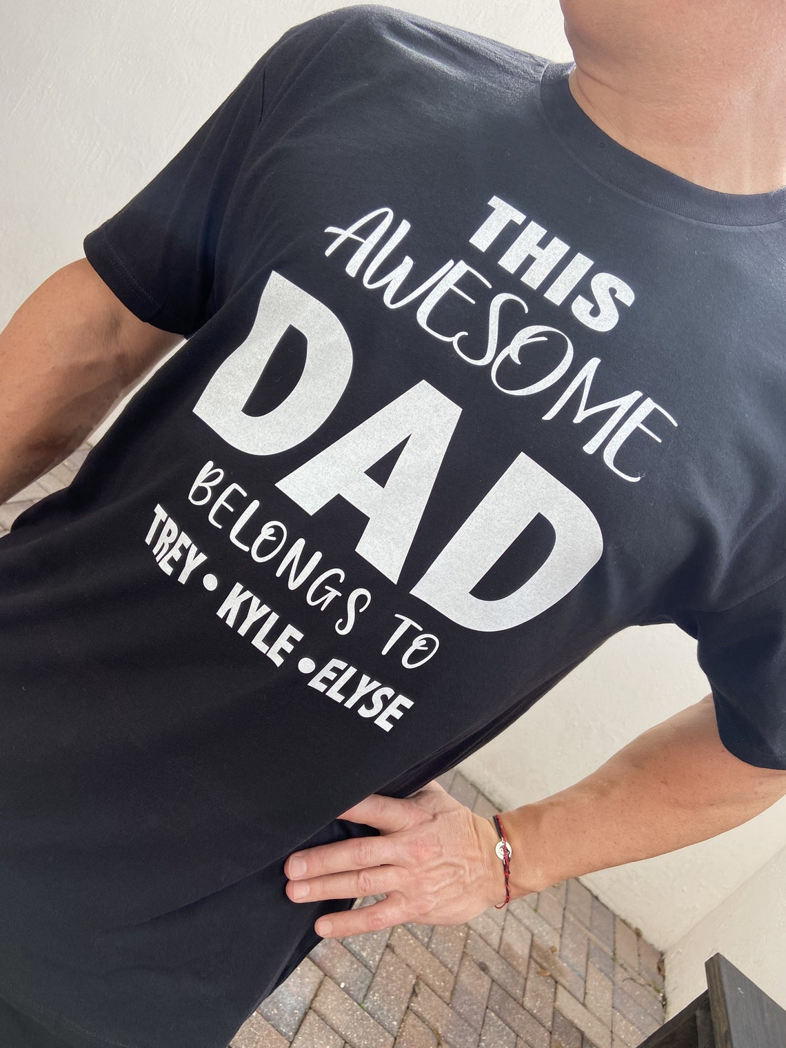 THIS awesome DAD belongs to shirt personalized with kids names | Etsy