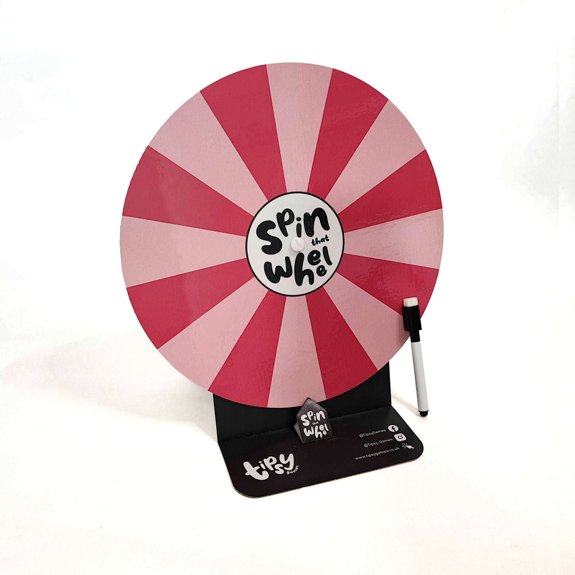 Dry-Wipe Pink Spinning Wheel Game!