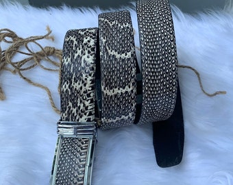 GENUINE Python Leather Belt for Men, Mens handmade leather belt,hand stitched, made to fit your waist size