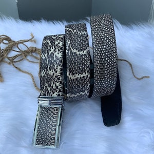 GENUINE Python Leather Belt for Men, Mens handmade leather belt,hand stitched, made to fit your waist size