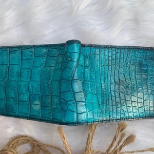 Doppio lato Portafoglio bifold in pelle Al-li WAX PATINA per uomo, portafoglio in pelle fatto a mano, regalo per lui, portafoglio in pelle da uomo,