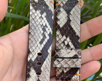 Python Snake Leder Uhrenarmband, Geschenk für ihn, Leder Uhrenbänder, Python Snake Uhrenband, Leder Uhrenarmband