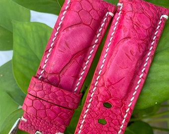 26mm/24mm Ostrich leg leather Watch Strap Band , gift for him, leather watch bands, Ostrich watch strap, leather watch strap