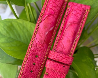 20mm/18mm Ostrich leg leather Watch Strap Band , gift for him, leather watch bands, Ostrich watch strap, leather watch strap