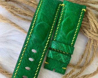 24mm/22mm Ostrich leg leather Watch Strap Band , gift for him, leather watch bands, Ostrich watch strap, leather watch strap