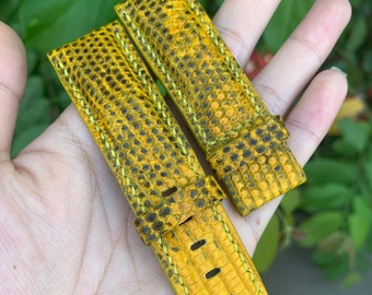 Lizard leather Watch Strap Band , gift for him, leather watch bands, Lizard watch strap, leather watch strap