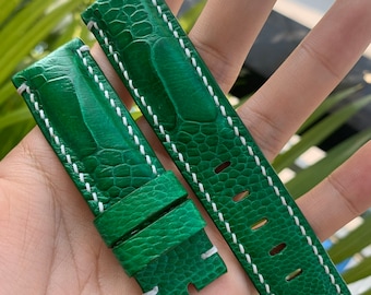 22mm/20mm Ostrich leg leather Watch Strap Band , gift for him, leather watch bands, Ostrich watch strap, leather watch strap