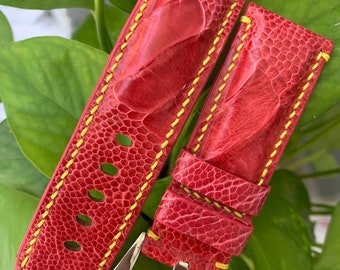 26mm/24mm Ostrich leg leather Watch Strap Band , gift for him, leather watch bands, Ostrich watch strap, leather watch strap