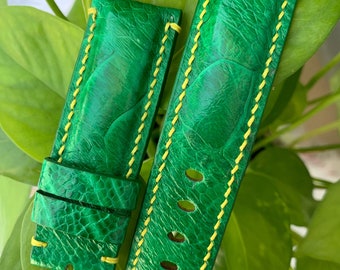 24mm/22mm Ostrich leg leather Watch Strap Band , gift for him, leather watch bands, Ostrich watch strap, leather watch strap