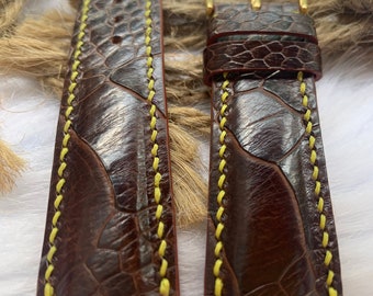 Brown Genuine Al-li leather Watch Strap Band , gift for him, leather watch bands, Al-li watch strap, leather watch strap