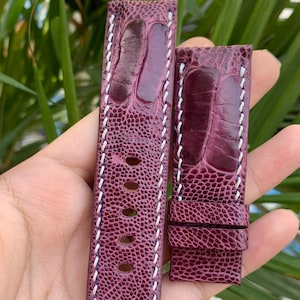 Ostrich leg leather Watch Strap Band , gift for him, leather watch bands, Ostrich watch strap, leather watch strap
