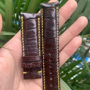 Brown Ostrich leg leather Watch Strap Band , gift for him, leather watch bands, Ostrich watch strap, leather watch strap