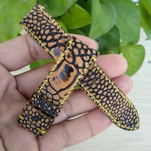 Ostrich leg leather Watch Strap Band Vietnam  , gift for him, leather watch bands, Ostrich watch strap, leather watch strap