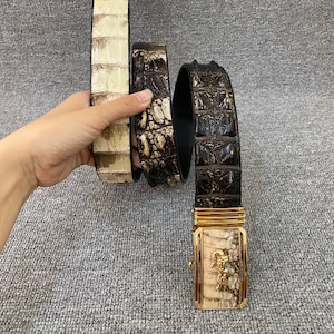 Premium Genuine Original Genuine alligator Leather Belt for Men, Mens handmade leather belt,hand stitched, made to fit your waist size