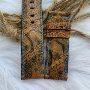 Ostrich leg leather Watch Strap Band , gift for him, leather watch bands, Ostrich watch strap, leather watch strap