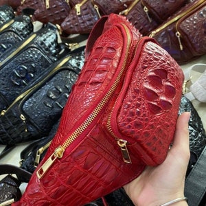Red Genuine Al-li handbag for men, crossbody men, genuine leather handbag, handbag men,Luxury Designer Leather handbag For men Active