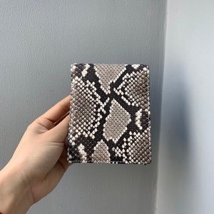 GENUINE Python Skin Bifold Wallet for Men,handmade Leather Wallet, Gift ...