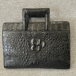 Genuine alligator  handbag for men,laptop bag, crossbody men, handbag, leather handbag men, Luxury Designer Leather handbag For men Active