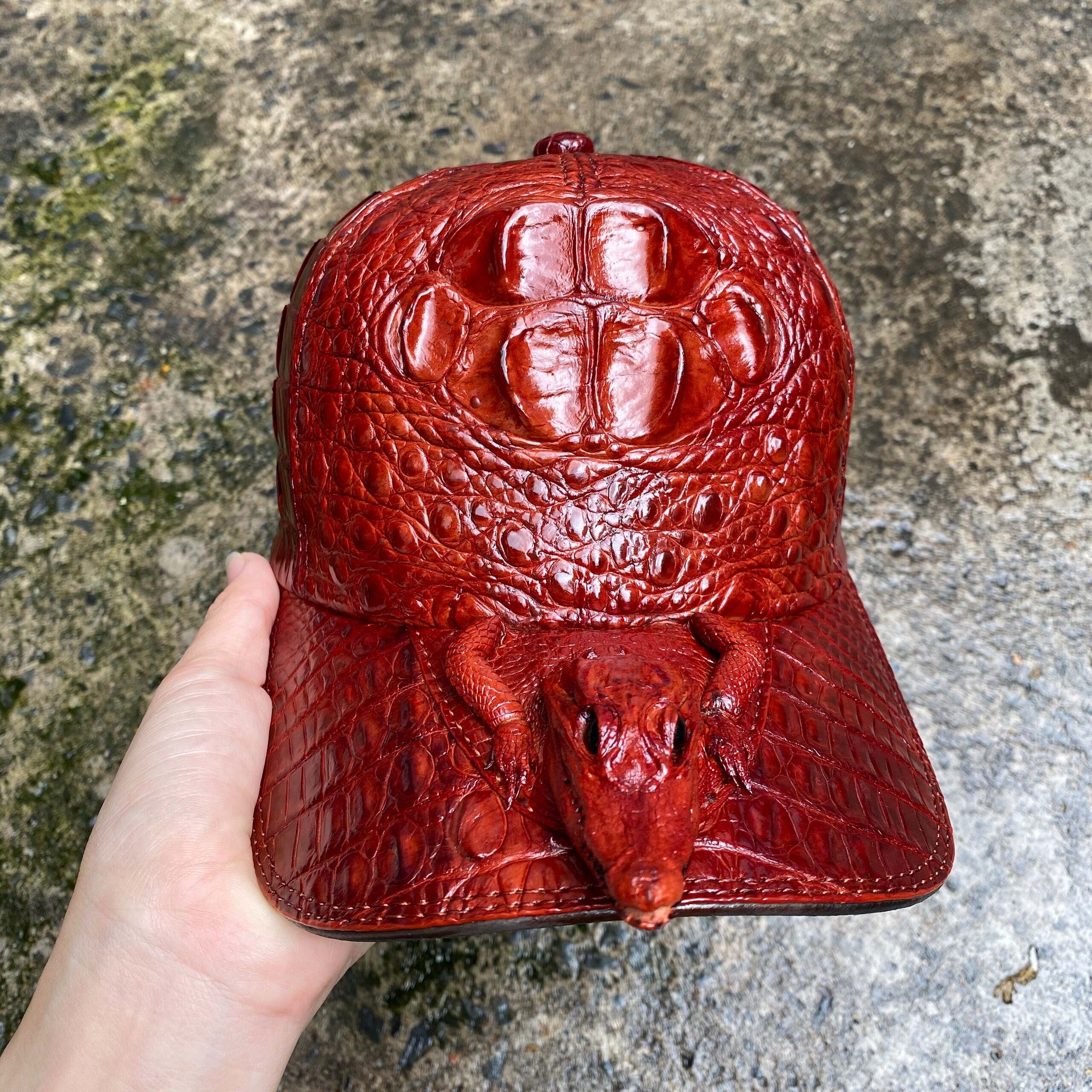 Crocodile leather hot sale hat