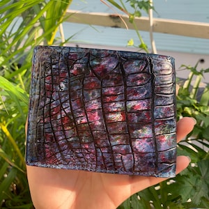 Premium echte Al-li lederen huid bifold portemonnee voor mannen, handgemaakte lederen portemonnee, cadeau voor hem, lederen portemonnee mannen,