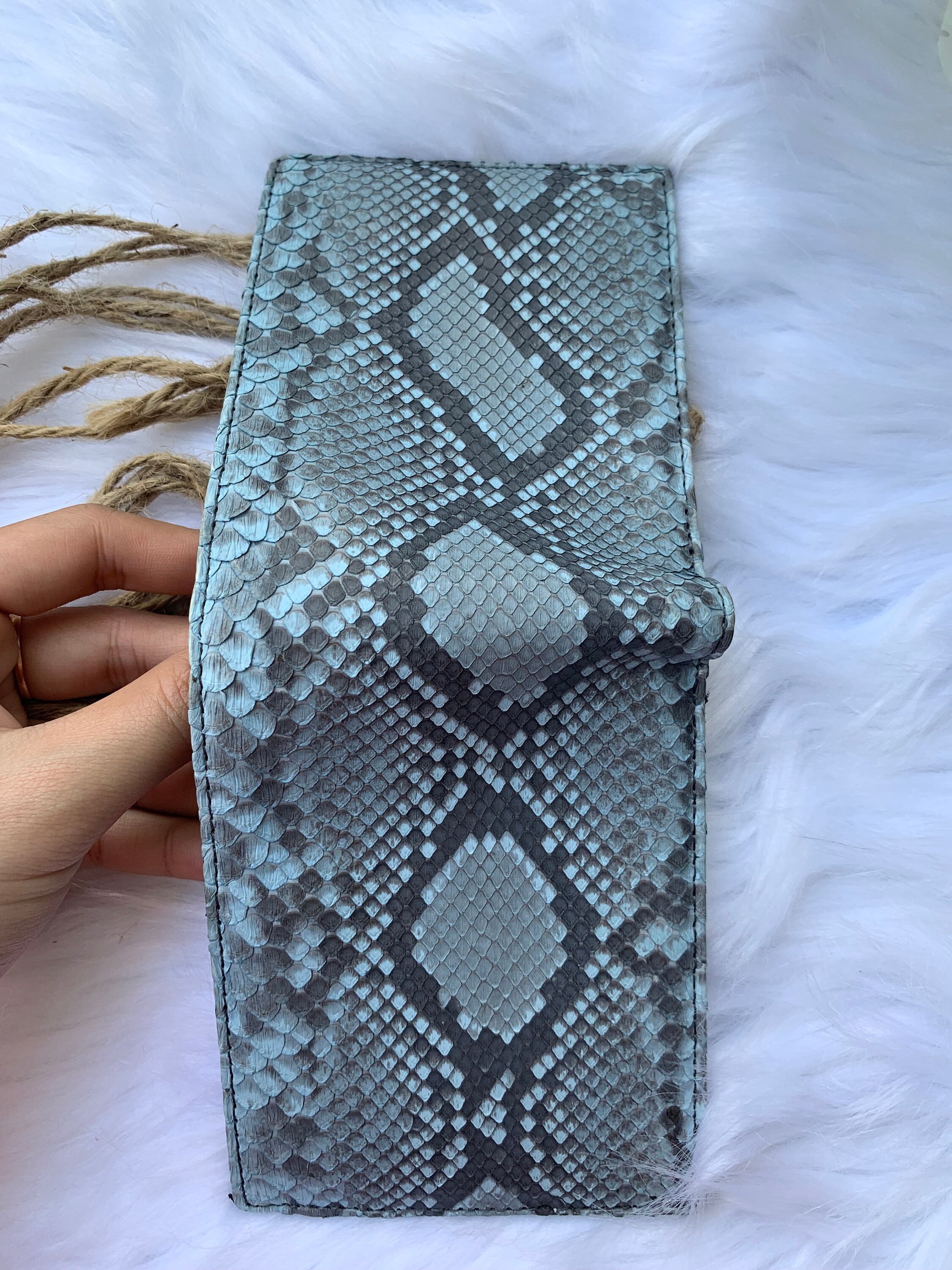 Python Cowboy Wallets GENUINE Python Skin Bifold Wallet for Men,handmade Leather Wallet, Gift ...