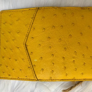 Soporte de tarjetas de cuero original Premium Ostrich, fundas de tarjeta de visita, regalo para él, cartera de cuero, soporte de tarjetas hechas a mano