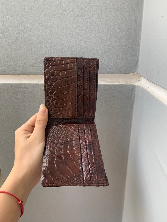 Brown Genuine Al-li Leather Skin Bifold Wallet for 