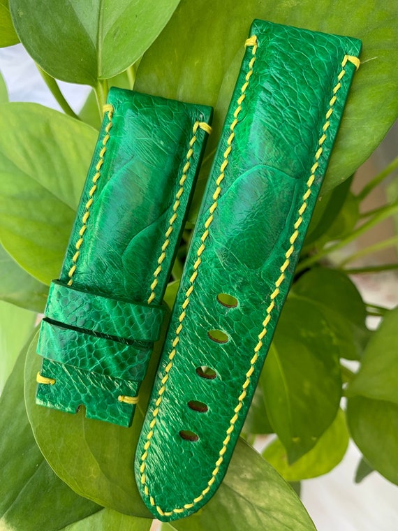 24mm/22mm Ostrich leg leather Watch Strap Band gift for him, leather  watch bands, Ostrich watch strap, leather watch strap