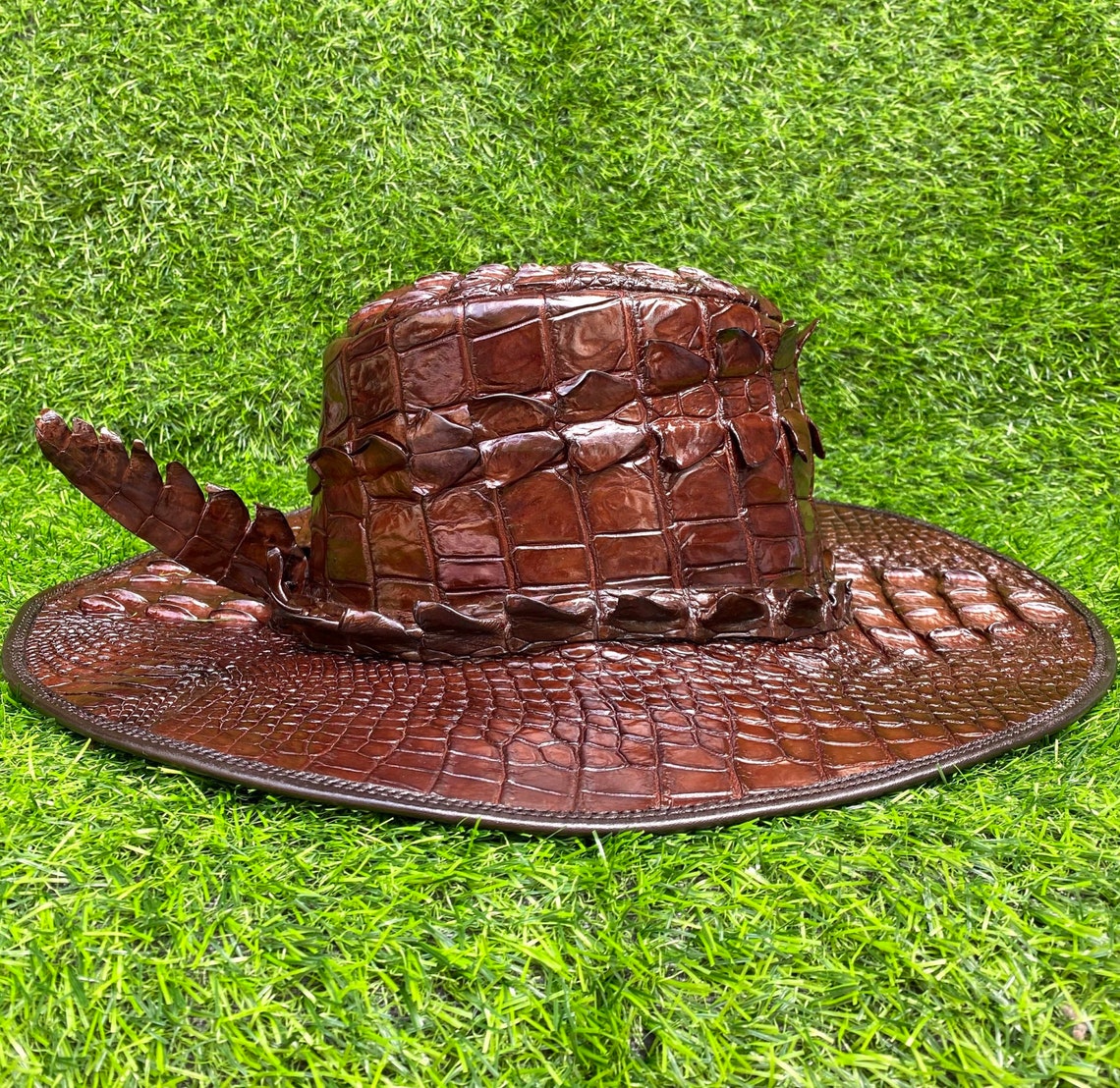 Premium Genuine Alligator Leather Hatcowboy hat gift for | Etsy