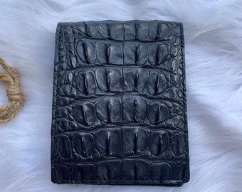 Premium Genuine alligator Leather Skin Bifold Wallet for Men,Handmade Leather wallet, Gift for him, leather wallet men,