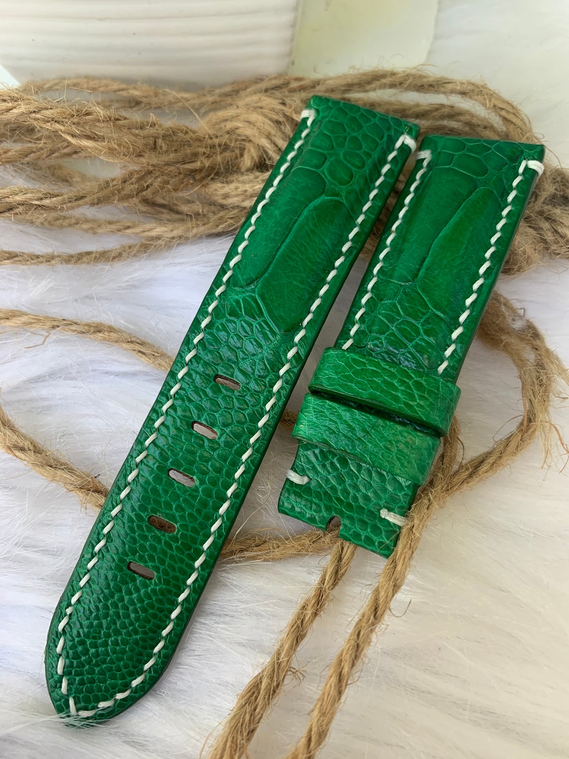 22mm/20mm Ostrich Leg Leather Watch Strap Band Gift for Him Etsy UK