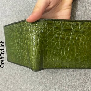 Premium Genuine Al-li Leather Skin Bifold Wallet para hombres, billetera de cuero hecha a mano, regalo para él, billetera de cuero para hombres,