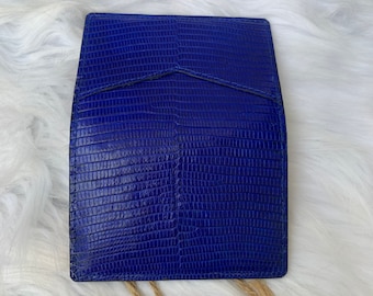 Blue Vietnam Genuine Lizard Leather Cards holder, business card cases, Gift for him, leather wallet, handmade cards holder