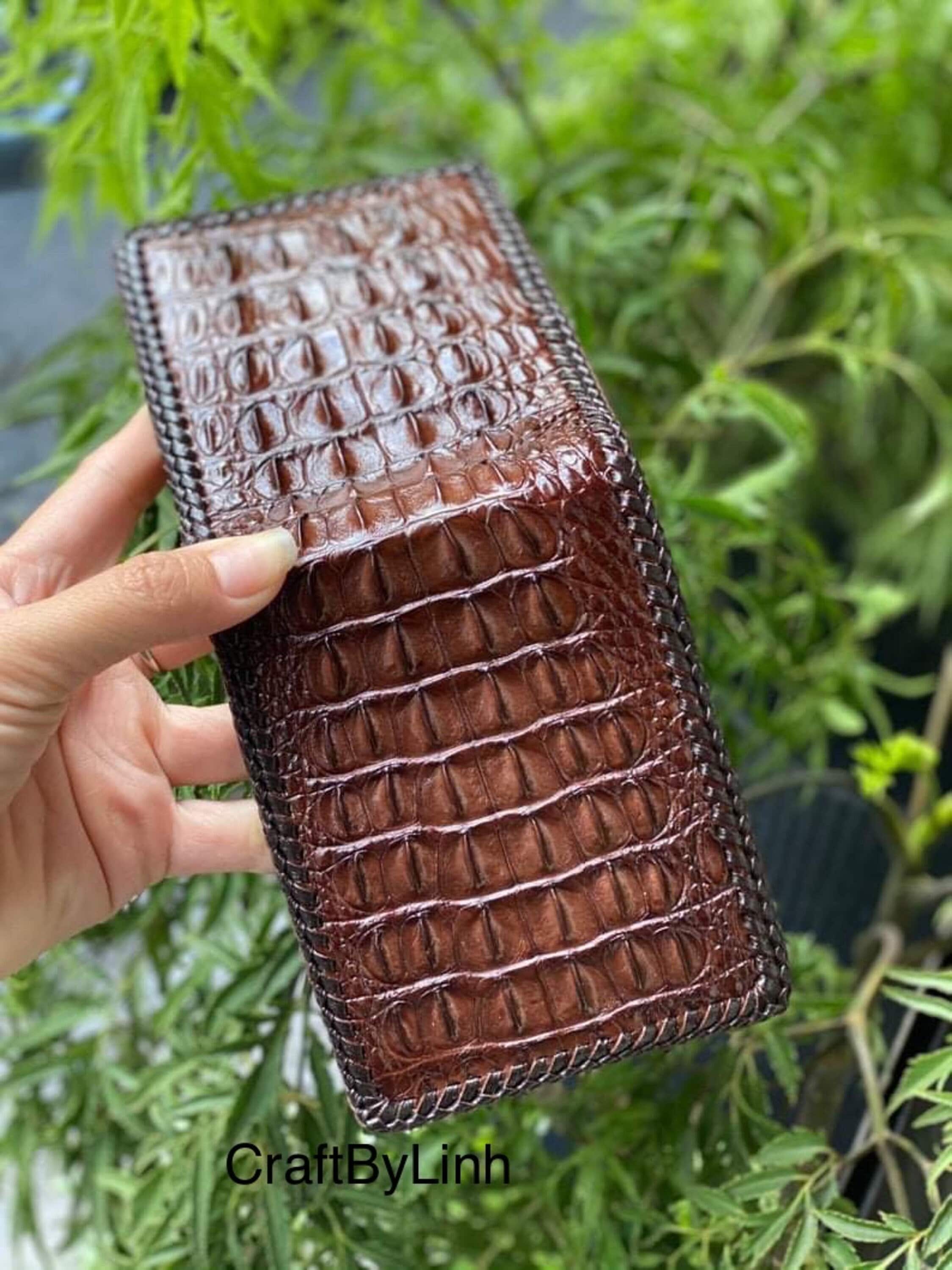Double sides Alligator leather bifold wallet men 100% from real