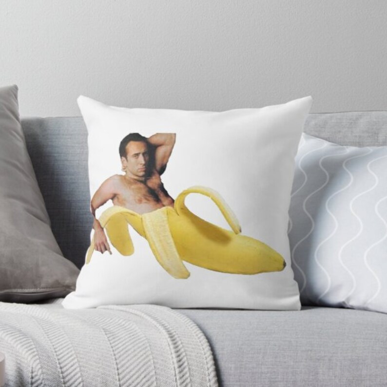Nicholas Cage Sexy Banana Pose Throw Pillow | Etsy