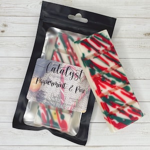 Peppermint & Pine - Wax Melt Snap Bar / Christmas Tree, Cool Camphor, Peppermint Sticks / House Blend / Home Fragrance