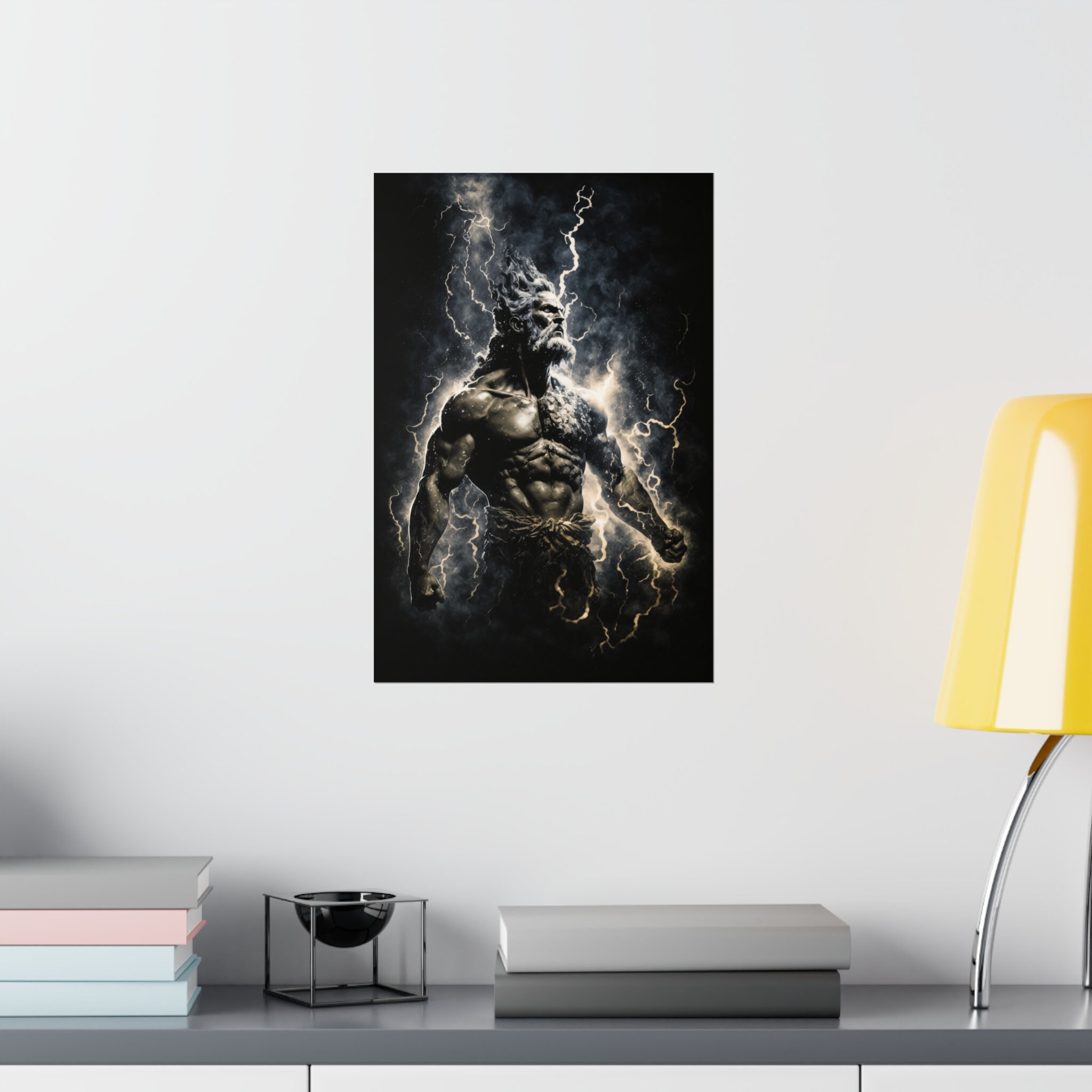 Zeus Poster Zeus Home Decor Zeus Wall Decor Greek God Zeus Etsy