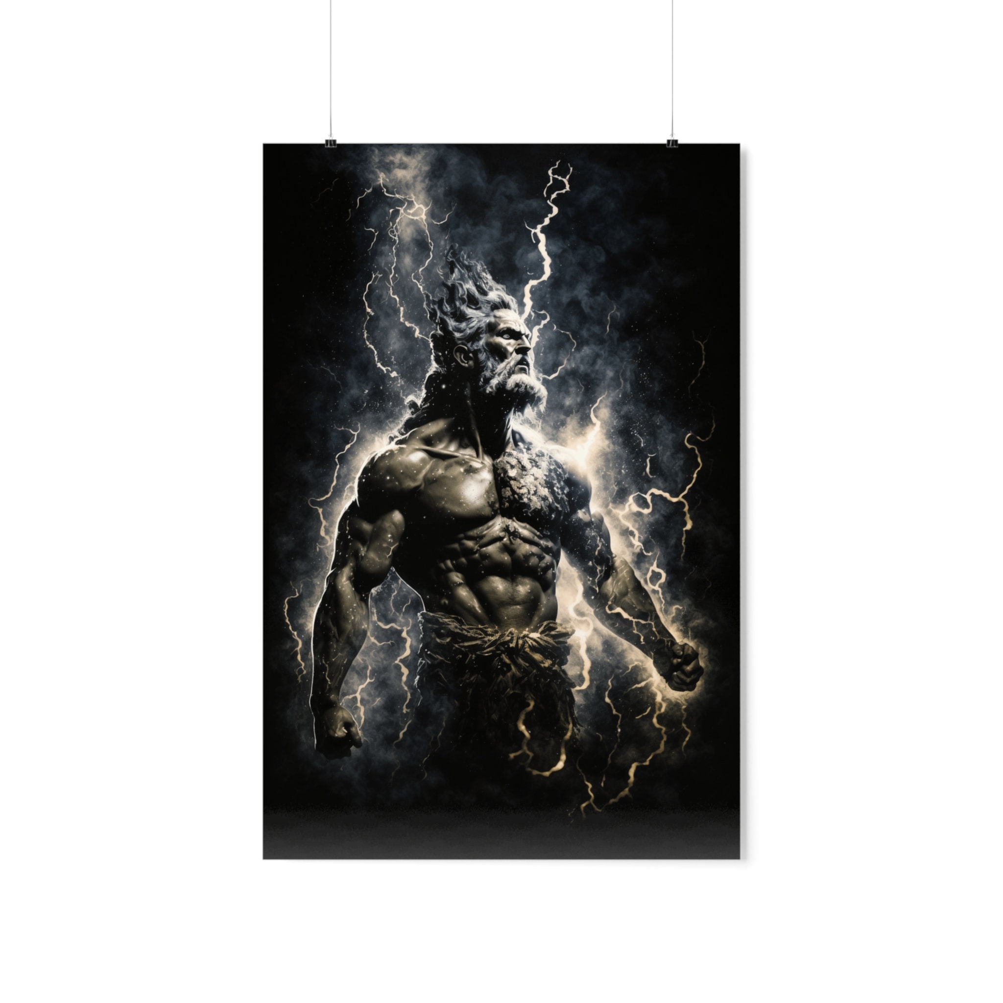 Zeus Poster Zeus Home Decor Zeus Wall Decor Greek God Zeus Etsy